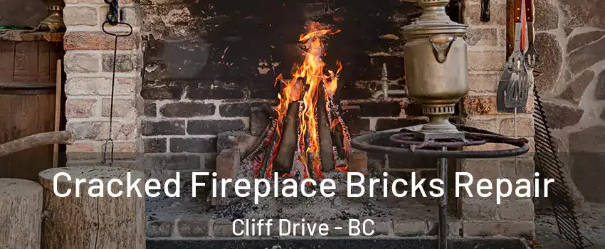 Cracked Fireplace Bricks Repair Cliff Drive - BC